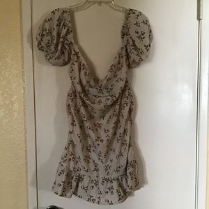 Nasty Gal “Got to Grow Floral” Off shoulder dress